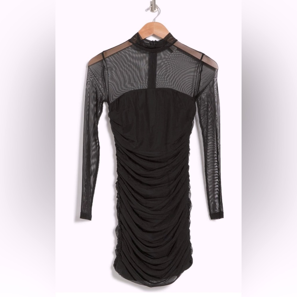 NWT Love by Design Sheer Rouged Bodycon Dress Size S